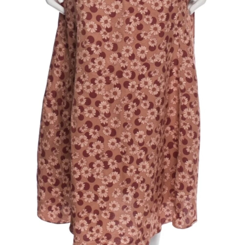 NWT Sandro Pascaline Floral & Polka Dot Midi Skirt in Antique Rose L $ 340 - Picture 13 of 13
